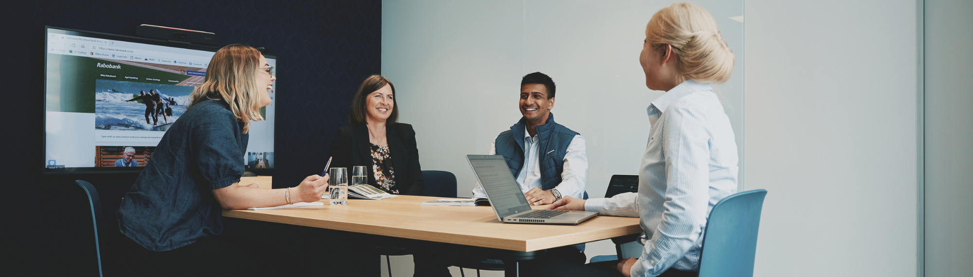 Group of Rabobank Staff around a table
